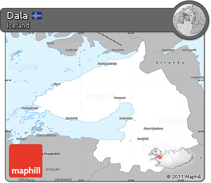 Gray Simple Map of Dala