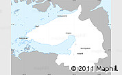 Gray Simple Map of Dala, single color outside