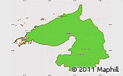 Political Simple Map of Dala, cropped outside