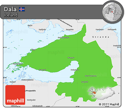 Political Simple Map of Dala, single color outside, borders and labels