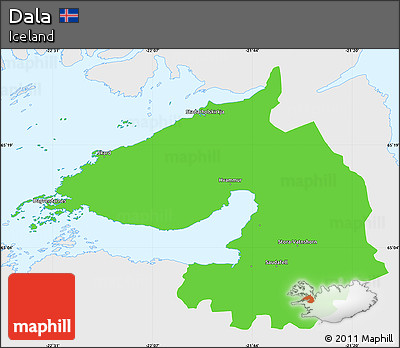 Political Simple Map of Dala, single color outside