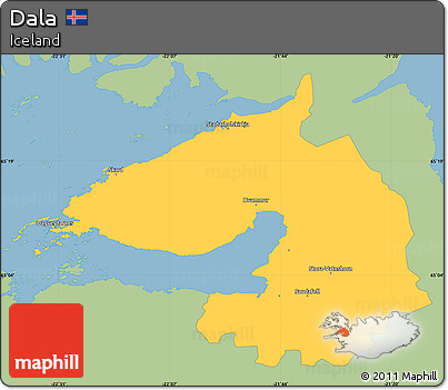 Savanna Style Simple Map of Dala, single color outside