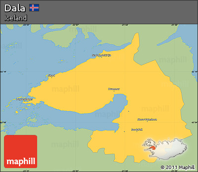 Savanna Style Simple Map of Dala, single color outside