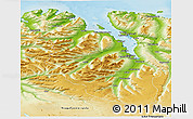 Physical Panoramic Map of Eyjafjardarsýsla