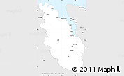 Silver Style Simple Map of Eyjafjardarsýsla