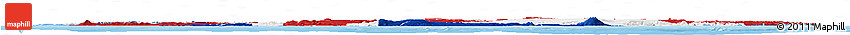 Flag Horizon Map of Iceland, single color outside, shaded relief sea, flag centered