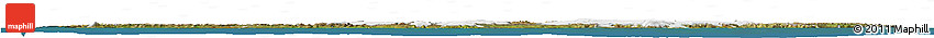 Satellite Horizon Map of Iceland, lighten, land only