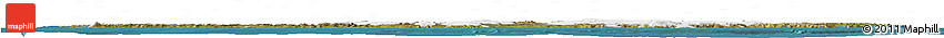 Satellite Horizon Map of Iceland, single color outside