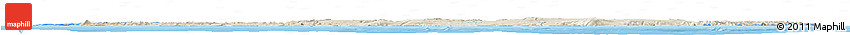 Shaded Relief Horizon Map of Iceland, single color outside