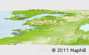 Physical Panoramic Map of Kjósar