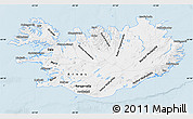 Classic Style Map of Iceland, single color outside
