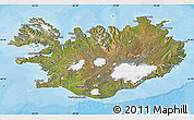Satellite Map of Iceland, political outside