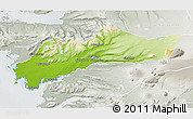Physical 3D Map of Myra, lighten, semi-desaturated