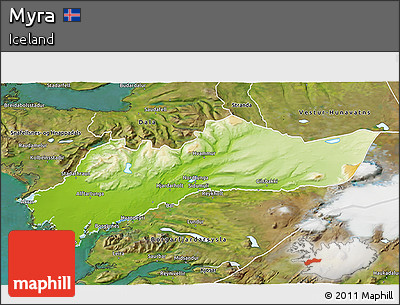 Physical 3D Map of Myra, satellite outside
