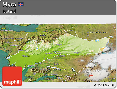Physical 3D Map of Myra, satellite outside