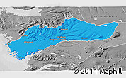Political 3D Map of Myra, desaturated