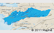 Political 3D Map of Myra, shaded relief outside