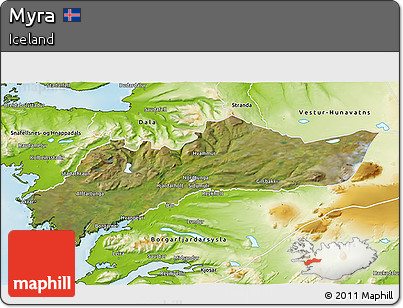 Satellite 3D Map of Myra, physical outside