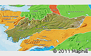 Satellite 3D Map of Myra, political outside