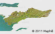 Satellite 3D Map of Myra, single color outside