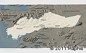 Shaded Relief 3D Map of Myra, darken
