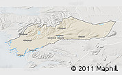 Shaded Relief 3D Map of Myra, lighten, semi-desaturated