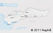 Silver Style 3D Map of Myra, single color outside
