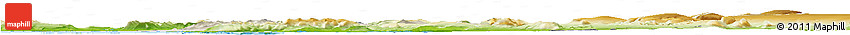 Shaded Relief Horizon Map of Myra, physical outside