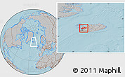 Gray Location Map of Myra, within the entire country, hill shading
