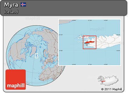 Gray Location Map of Myra, highlighted country
