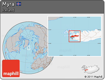 Gray Location Map of Myra, highlighted country
