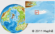 Physical Location Map of Myra, highlighted country, within the entire country