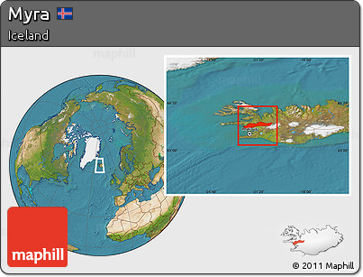 Satellite Location Map of Myra