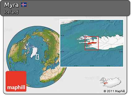 Satellite Location Map of Myra, highlighted country