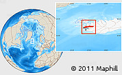 Shaded Relief Location Map of Myra, highlighted country