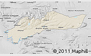 Shaded Relief Map of Myra, desaturated