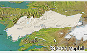 Shaded Relief Map of Myra, satellite outside