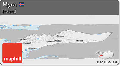 Gray Panoramic Map of Myra, single color outside