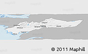 Gray Panoramic Map of Myra, single color outside