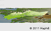 Physical Panoramic Map of Myra, darken