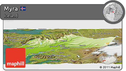 Physical Panoramic Map of Myra, satellite outside