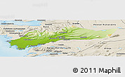 Physical Panoramic Map of Myra, shaded relief outside