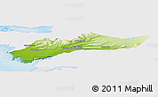 Physical Panoramic Map of Myra, single color outside