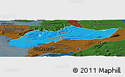 Political Panoramic Map of Myra, darken