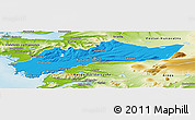 Political Panoramic Map of Myra, physical outside