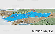 Political Panoramic Map of Myra, semi-desaturated