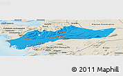 Political Panoramic Map of Myra, shaded relief outside