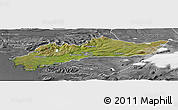Satellite Panoramic Map of Myra, desaturated