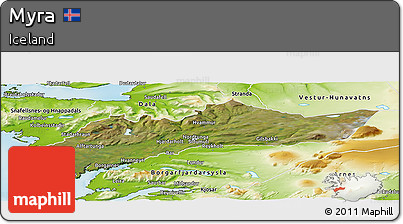 Satellite Panoramic Map of Myra, physical outside