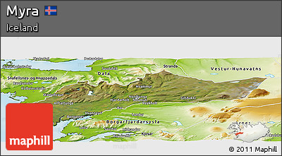 Satellite Panoramic Map of Myra, physical outside